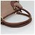Borsa Tote Gancini in Pelle Marrone e Oro Auth 138354 di Salvatore Ferragamo - vista 7