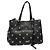 Borsa a mano in pelle Valentino con borchie 2 in 1 nera argento autentica bs28756 Nero