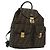 FENDI Zucca Canvas Rucksack Schwarz Braun Auth 134435