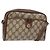 Borsa Gucci GG Supreme Web Sherry Line in PVC beige e oro 116 02 089 Auth 136796 D'oro