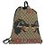GUCCI GG Supreme Drawstring Backpack PVC Beige 473872 Auth BA4762