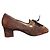 Autre Marque Ballerine in pelle di cervo marrone scuro