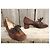 Autre Marque Ballerine in pelle di cervo marrone scuro - vista 2