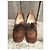 Autre Marque Ballerine in pelle di cervo marrone scuro - vista 4