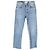 Re/Done Raw Hem Straight-Leg Jeans aus blauer Baumwoll-Denim