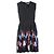 Vestido Mini Plisado Impreso Sandro Paris en Viscosa Multicolor