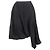 Falda midi drapeada asimétrica Yohji Yamamoto en algodón negro - vista 3