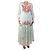 Alice by Temperley Maxikleid aus hellblauer Spitze mit Stickerei - Größe UK 14 Grün