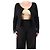 Jacquemus Schwarze gerippte cropped Strickjacke - Größe UK 14