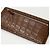 Autre Marque Cartera larga con cremallera de cocodrilo mate con monedero Bronce - vista 4