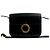 Céline Celine Vintage Kreislogo Hardware Leder Schultertasche Schwarz