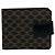 Céline CELINE Vintage Macadam Blason Triomphe Leather Bi-fold Mini Wallet Brown Black