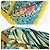 Chal grande de algodón Hermès con estampado Jungle Love Multicolor Verde Amarillo - vista 7