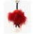 Fendi Real Fur Monster FF Pattern Key Ring Brown Red - view 2
