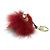 Fendi Real Fur Monster FF Pattern Key Ring Brown Red - view 3