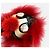 Fendi Real Fur Monster FF Pattern Key Ring Brown Red - view 5