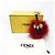 Fendi Real Fur Monster FF Pattern Key Ring Brown Red - view 6