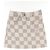 Damier Baumwollrock von Louis Vuitton Schwarz Beige Roh