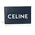 Céline Tarjetero de cuero negro Celine Blanco