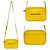 Borsa a spalla in pelle gialla Balenciaga Giallo - vista 3