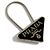 Prada Men's Triangle Logo Keychain