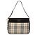 Burberry Nova Check Schultertasche Canvas Beige Silber Auth 138176 - Ansicht 13