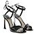 Dior Spartiates Lackleder Pumps mit Knöchelriemen schwarz