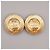 Chanel Vintage Round Clip-On Metal with Faux Pearl D'oro - vista 2
