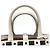 Borsa a mano con frange Prada B2466S Bianco - vista 10