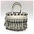 Borsa a mano con frange Prada B2466S Bianco - vista 4