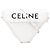 Céline Celine Bolsa transversal triangular em couro de bezerro liso branco com logo