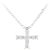 Colar Cruz de Diamante Mikimoto Au750 Prata