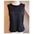 Chanel top de seda con detalles de tweed Negro Roja - vista 8