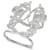 Hermès Brid de Gala Scarf Ring in Silver Silvery  ref.2459449