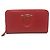 Cartera larga de cuero rojo Gancini de Salvatore Ferragamo Roja