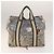 Borsa a mano Gancini in nylon PVC 3 pezzi Salvatore Ferragamo Nero Rosa Auth bs28716 - vista 2