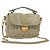 PRADA Borsa a Spalla con Catena Pelle Beige Oro Auth 138848 D'oro