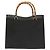 Borsa a mano in pelle Gucci Bamboo nera e oro 002 1186 0260 Auth ep10262 Nero D'oro - vista 2