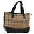 BURBERRY Nova Check Handtasche aus Canvas Beige Gold Auth th6248