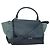 Céline Borsa a mano Trapeze CELINE in pelle e camoscio 2 in 1 blu argento Auth BA5022