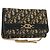 Borsa a spalla in tela Trotter Christian Dior blu navy oro Auth 139814 D'oro