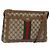 Borsa a Spalla Gucci GG Supreme Web Sherry Line PVC Beige Oro Rosso Auth ep10287 D'oro