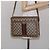 Borsa a Spalla Gucci GG Supreme Web Sherry Line PVC Beige Oro Rosso Auth ep10287 D'oro - vista 25