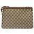 Borsa a Spalla Gucci GG Supreme Web Sherry Line PVC Beige Oro Rosso Auth ep10287 D'oro - vista 3