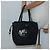 Borsa Tote Prada in nylon nero e argento Auth hk2905 - vista 23