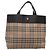 Borsa a mano Burberry Nova Check in nylon e pelle beige argento autentica bs28988