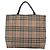 Borsa a mano Burberry Nova Check in nylon e pelle beige argento autentica bs28988 - vista 3