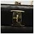 Borsa a Spalla Chain Vala in Pelle Nera e Oro Auth 139529 di Salvatore Ferragamo Nero D'oro - vista 14