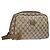 GUCCI GG Supreme Clutch Bag PVC Beige Auth ep10390
