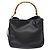 Bolso de mano de cuero GUCCI Bamboo 2way Negro Oro 001 1781 1638 Auth bs28653 Dorado - vista 2